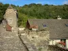 Belcastel - Adoquines de piedra y casas de la aldea medieval