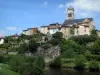 Bellac - Iglesia de Notre Dame y casas de la ciudad