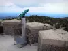 Berg Aigoual - Fernglas des Turmes des meteorologischen Observatoriums; im Aigoual Massiv, im Nationalpark der Cevennes (Cevennes Massiv)