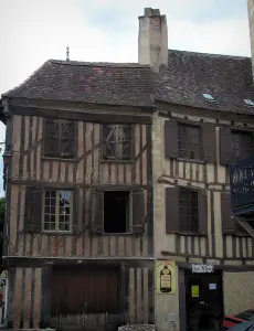 Bergerac - Houten huizen van de oude stad, in de Dordogne vallei