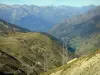 Bergpas van le Tourmalet - Vanaf de helling, met uitzicht op de bergen van de Pyreneeën