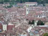 Besançon - View from the roofs of the old town and bell tower of the Saint-Pierre church