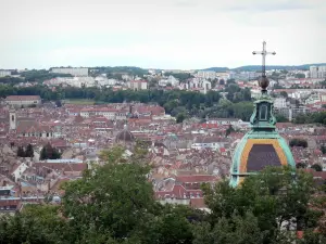 Besançon - View of the bell tower of the Saint-Jean cathedral and roofs of the old town