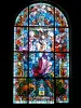 Besançon - Inside of the Saint-Jean cathedral: stained glass windows