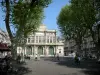 Béziers - Paul-Riquet alley: promenade lined with plane trees and theatre