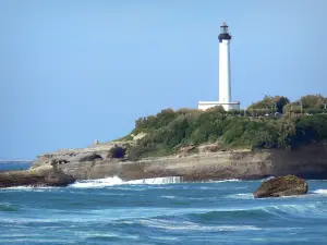 Biarritz - Lighthouse Pointe Saint-Martin en de Atlantische Oceaan