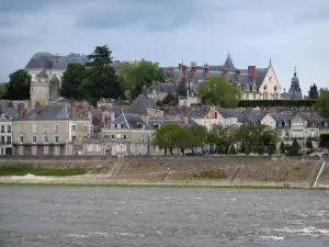 Blois - Schloß, Häuser der Stadt und Fluss (die Loire)