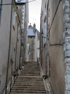 Blois - Gasse mit Treppen, gesäumt mit Häusern