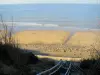 Blumenküste - Blick auf den Sandstrand und das Meer (der Ärmelkanal)