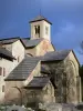 Boscodon abbey - Notre-Dame de Boscodon abbey: Romanesque abbey church and its bell tower