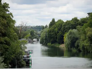 Bougival - Uitzicht op de Seine omzoomd met bomen