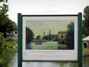 Bougival - Barrage de la Machine de Marly, op de weg van de impressionisten, plaats die de kunstenaar Alfred Sisley inspireerde