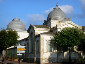 La Bourboule - Spa resort: thermal baths (Thermes) and trees