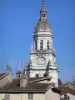 Bourg-en-Bresse - Belltower of the Notre-Dame co-cathedral and rooftops of the town