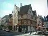Bourges - Houses of the city, some with half-timbering