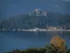 Bourget lake - Trees, lake, sailport, forest and perched residence