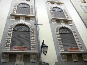 Briançon - Upper town (Vauban citadel, fortified town built by Vauban): facade of the Têtes house