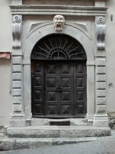 Briançon - Upper town (Vauban citadel, fortified town built by Vauban): door of a house