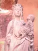 Brioude - All'interno della basilica di Saint-Julien: Vergine con l'uccello in lava