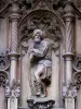 Brou Royal Monastery - Inside the Brou church: carving details of the wooden stalls (oak) 