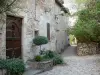 Bruniquel - Ruelle pavée bordée de maisons en pierre