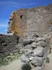 Burg von Quéribus - Überreste der Festung