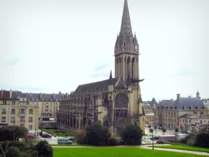 Caen - Saint-Pierre church and buildings in the city