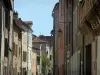 Cahors - Houses of the old town, in the Quercy