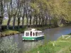 Canal du Midi - Boat sailing on the waterway