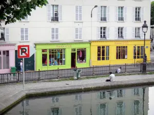 Canal de San Martín - Escaparates de colores de Quai de Valmy