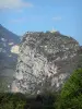 Castellane - Rock (rock) con la Cappella della Madonna della Roccia, nel Parco Naturale Regionale del Verdon