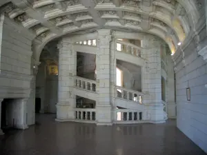 Castello di Chambord - All'interno del castello rinascimentale: scala a doppia elica