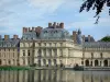 Castello di Fontainebleau - Carp stagno e facciate del palazzo di Fontainebleau