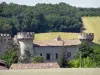 Castello di Guilleragues - Vista del castello medievale fiancheggiata da torri merlate