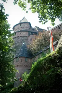 Castello di Le Haut-Koenigsbourg - Fortezza con la sua torre e la sua grande bastione