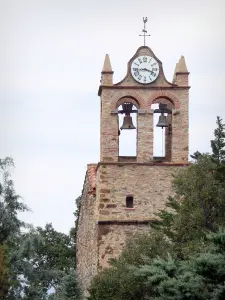 Castelnou - Campanile della chiesa di Sainte-Marie Mercadal