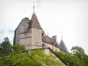 Castelo de La Rochepot - Castelo empoleirado em seu afloramento rochoso