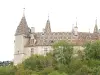 Castelo de La Rochepot - Castelo neogótico-borgonhês com telhados de vidro