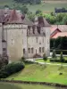 Castillo de Cléron - Castillo y los jardines en las riberas del Loue (río)