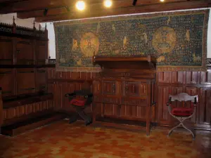 Castillo de Langeais - En el interior del castillo: salón de las flores