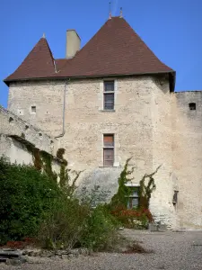 Castillo de la Roche - Fachada del castillo, la ciudad de Chaptuzat
