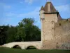 Castillo de Thoury - Puente y puerta de entrada del castillo en la comuna de Saint-Pourçain Besbre sur Besbre en el valle (Valle de la Besbre)