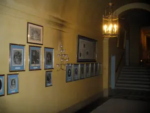 Castillo de Vaux-le-Vicomte - Dentro de la sala del castillo decorado con pinturas