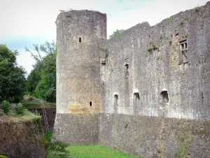 Castillo de Villandraut - Tour, embarazada y el foso de la fortaleza