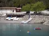 Castillon lake - Lake (water reservoir) and water sports centre of Saint-Julien-du-Verdon; in the Verdon Regional Nature Park