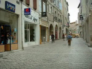 Castres - Shopping street lined with shops