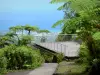 Cataratas de Carbet - Vestíbulo recepción de cascadas Carbet y una terraza con vistas a la costa de Basse-Terre