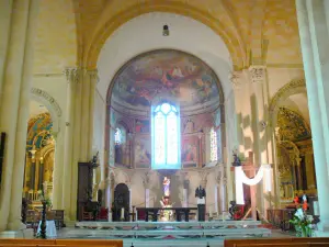Cathédrale de Lescar - Intérieur de la cathédrale Notre-Dame : choeur