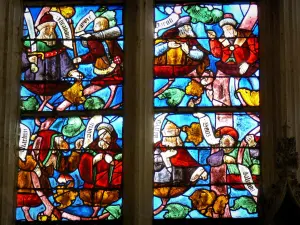 Ceffonds - In der Kirche Saint-Rémi: Kirchenfenster,Teil des Jessebaums - XVI. Jahrhundert