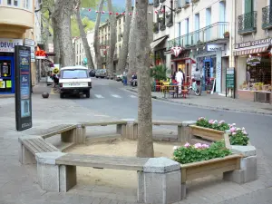 Céret - Facades and shops in the town